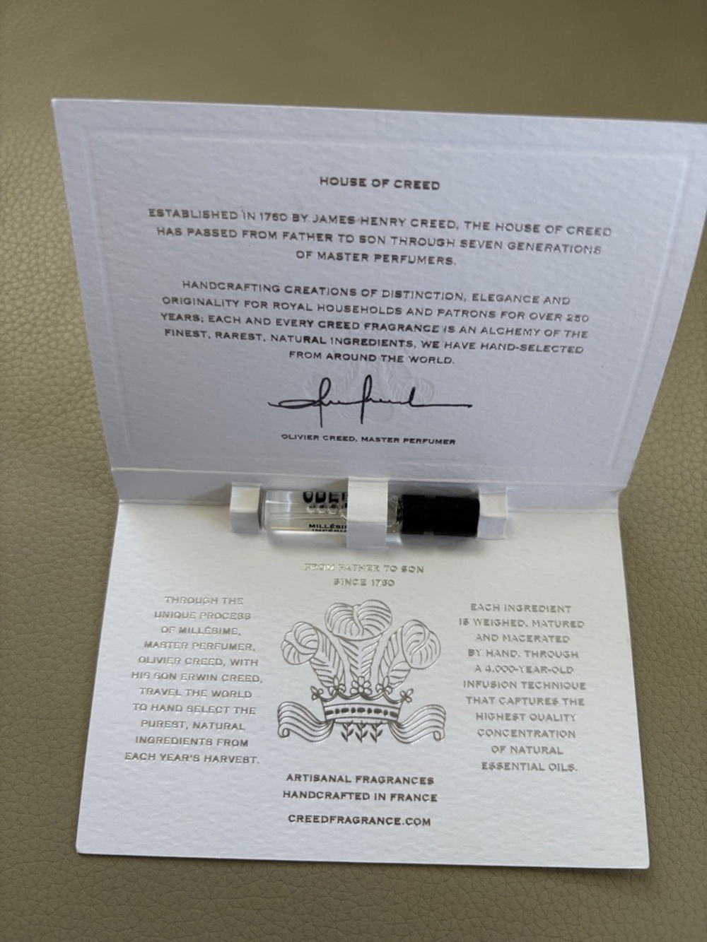 Creed millesime imperial samples